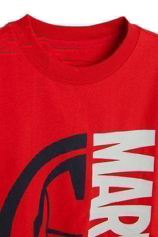 T-shirt Captain Marvel en Iron Man Avengers Marvel - Rood