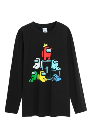 T-shirt Among Us - Zwart