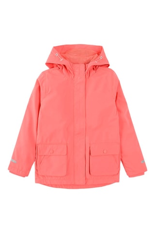 Parka met Capuchon Koraalrood