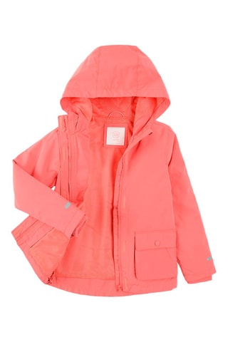 Parka met Capuchon Koraalrood