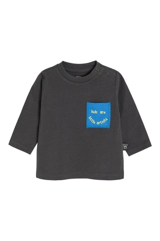 T-shirt Gemêleerd Antraciet