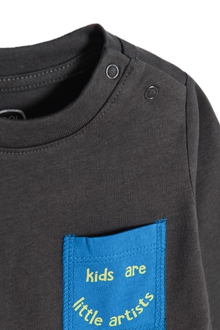 T-shirt Gemêleerd Antraciet