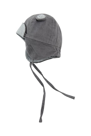Bonnet à oreilles en velours Gris