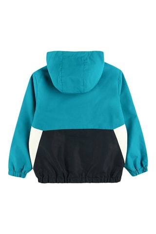 Jasje met Capuchon Turquoise en Zwart