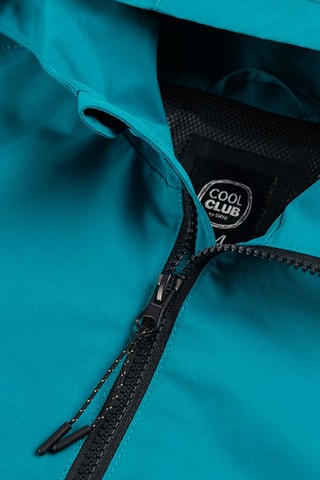 Jasje met Capuchon Turquoise en Zwart