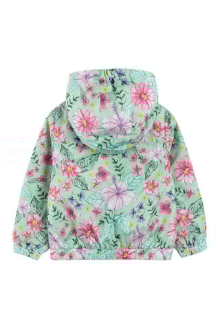 Jasje met Capuchon Zeegroen en Roze