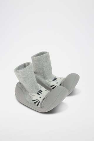 Chaussons-chaussettes - Gris