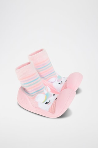 Chaussons-chaussettes - Rose