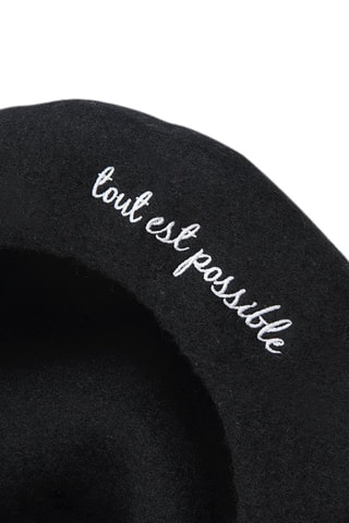 Béret en laine Noir