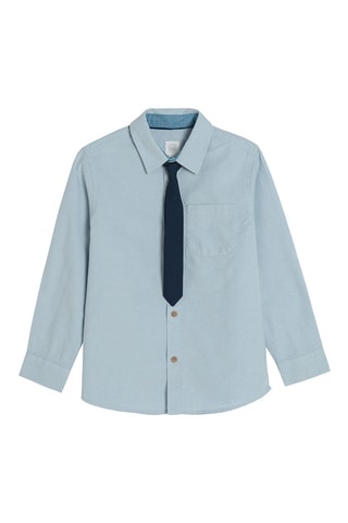 Overhemd en Stropdas Blauw