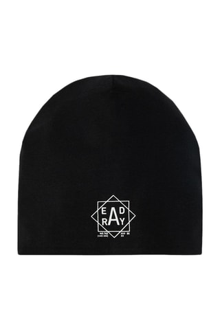 Bonnet réversible Gris clair chiné et noir