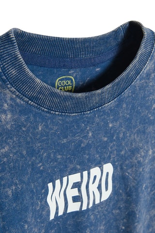 Sweater Gemêleerd Donkerblauw