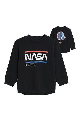 T-shirt NASA Zwart