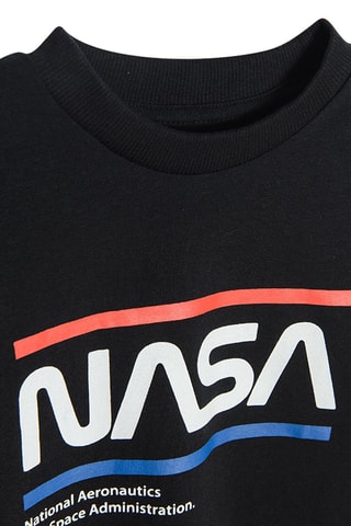 T-shirt NASA Zwart