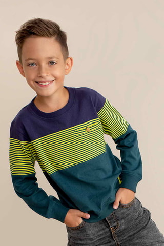 Sweater Marineblauw en Groen
