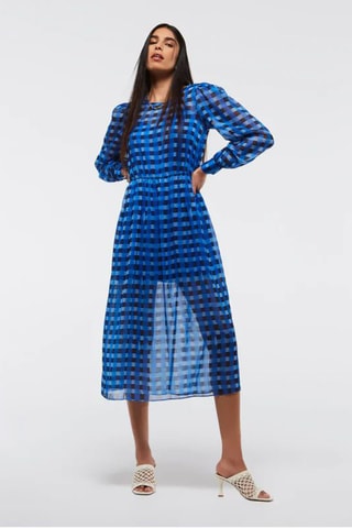 Robe midi Edeline - Bleu