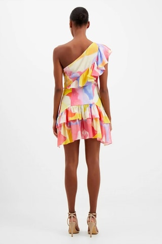 Robe asymétrique Isadora - Rose et ciel