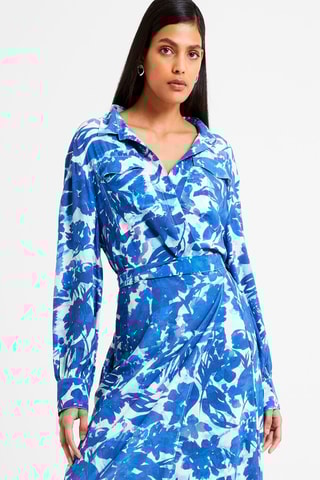 Robe portefeuille Bailee - Bleu cobalt