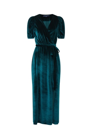 Robe midi en velours Sula - Vert émeraude
