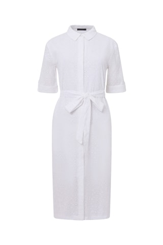 Robe chemise en broderie anglaise Broderie - Blanc