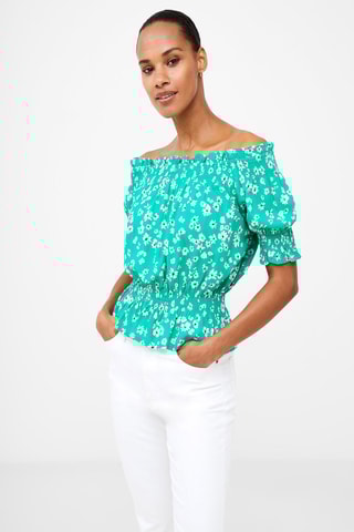 Top Shirred - Groen