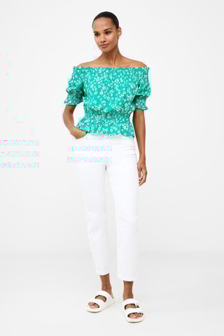 Top Shirred - Groen