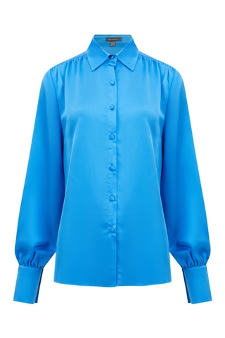 Satijnen Blouse - Blauw