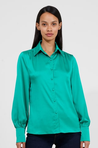 Satijnen Blouse - Groen