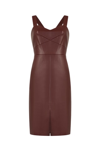 Robe fourreau Crolenda - Marron