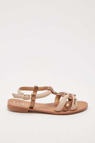 Sandálias Deline Bege e camel