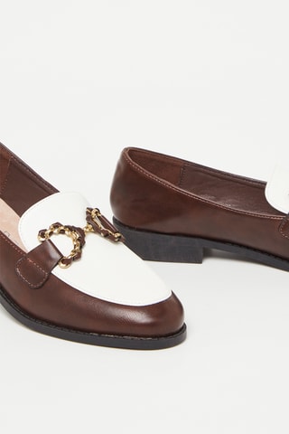Mocassins Gosiane - Castanho e branco