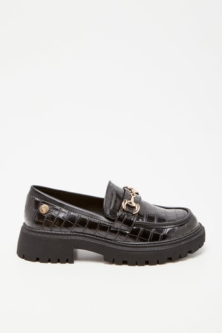 Mocassins de salto Preto