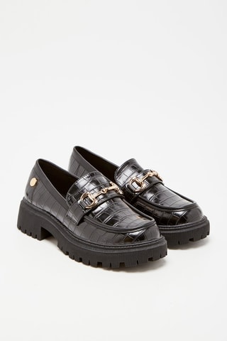 Mocassins de salto Preto