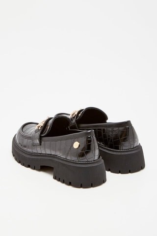 Mocassins de salto Preto