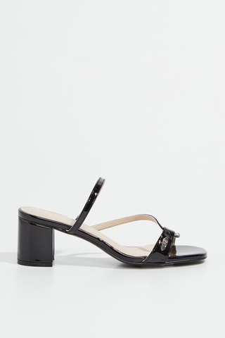 Mules de salto envernizados Felixiane - Preto