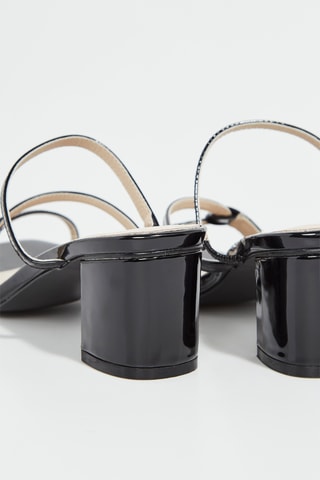 Mules de salto envernizados Felixiane - Preto