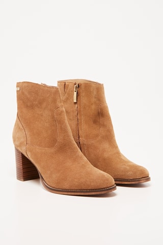 Botins em couro de vitelo Ambrine - Camel