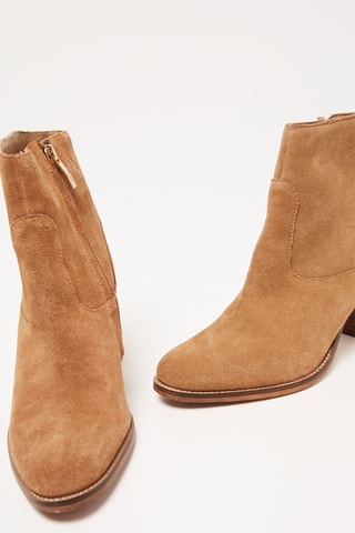 Botins em couro de vitelo Ambrine - Camel
