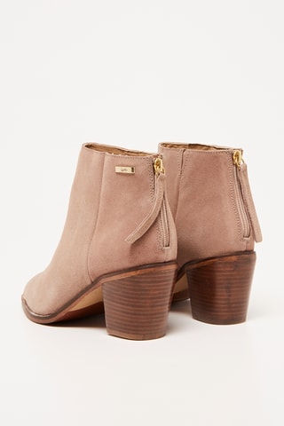 Botins em couro de vitelo Cleo - Bege