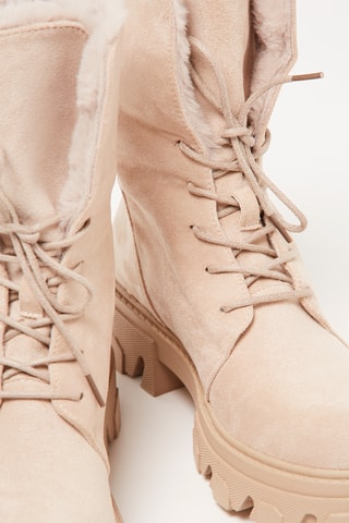 Botins forrados Evona - Bege