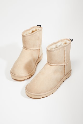 Botins forrados Artemis - Bege