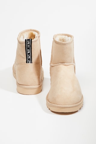 Botins forrados Artemis - Bege