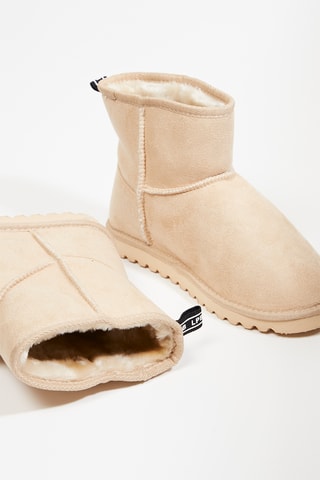 Botins forrados Artemis - Bege