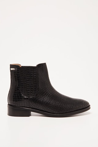 Botins Chelsea em couro Constance - Preto