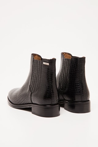Botins Chelsea em couro Constance - Preto
