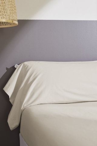Taie de traversin en percale de coton 80 fils/cm² Bally  - Sable