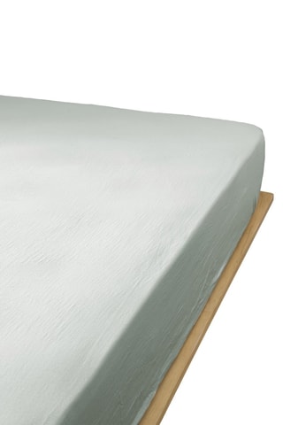 Drap-housse en coton 125 fils/cm² Gaïa - Vert 