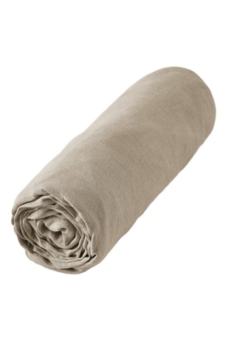 Drap-housse en lin Soline - Sable
