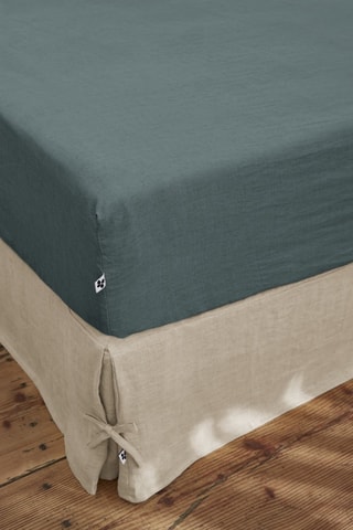 Drap-housse en lin Soline - Gris foncé