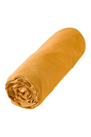Drap-housse en lin Soline - Miel